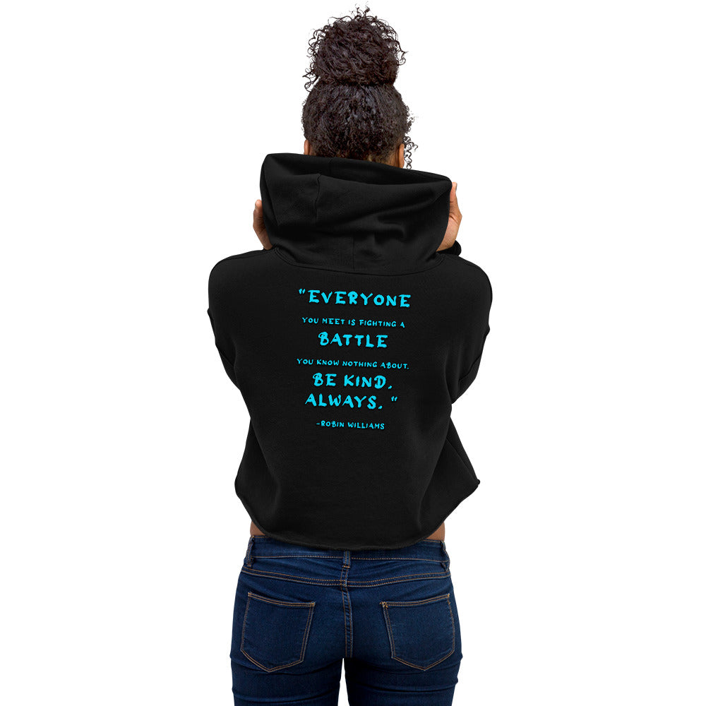 Be Kind, Always Womens Crop Hoodie