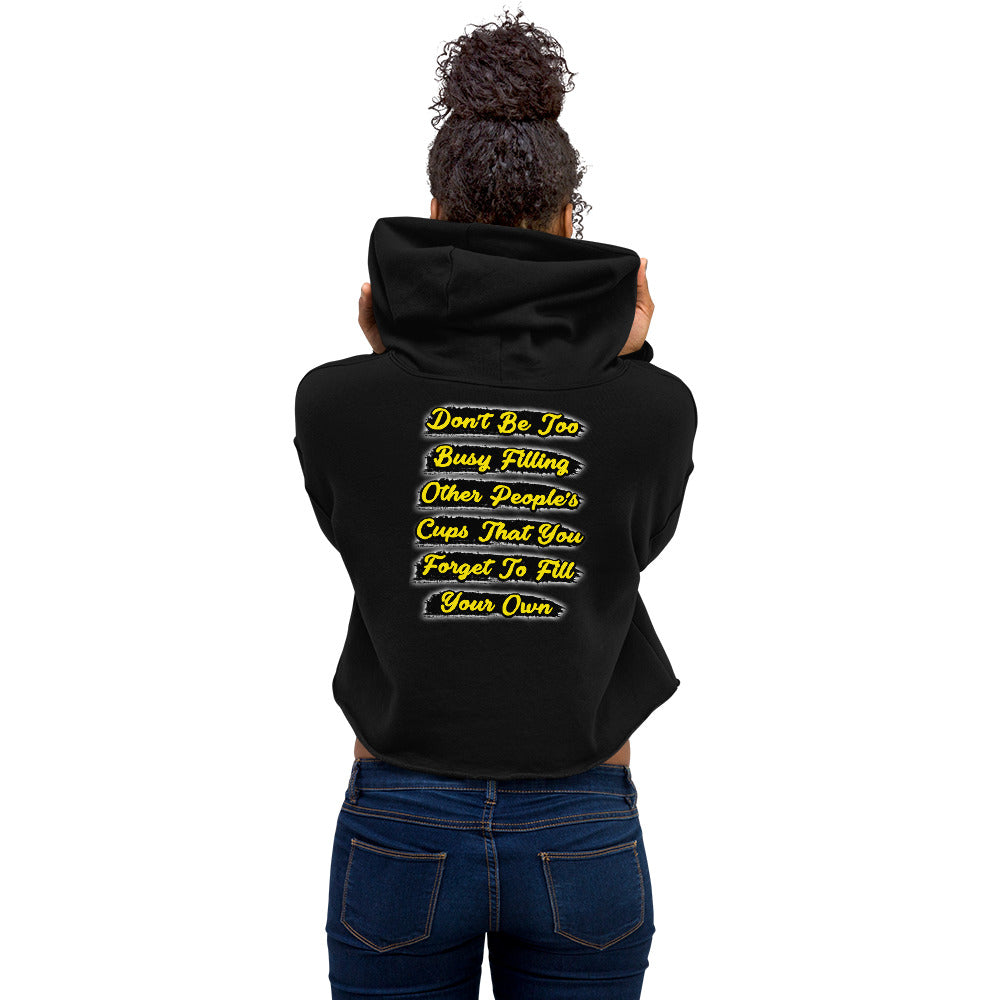 Fill Your Cup Womens Crop Hoodie