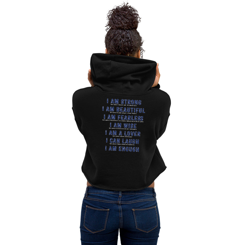 I Am Enough Womens Crop Hoodie