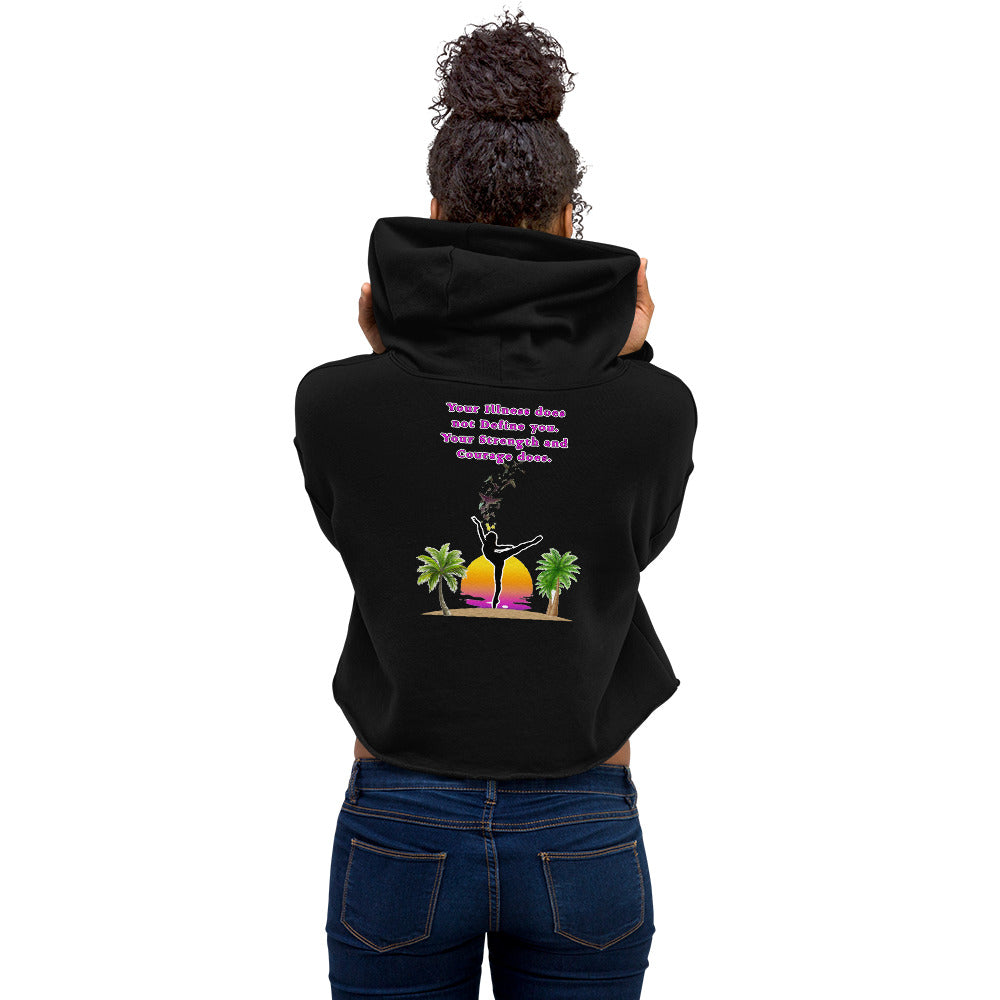 Illness and Strength Womens Crop Hoodie