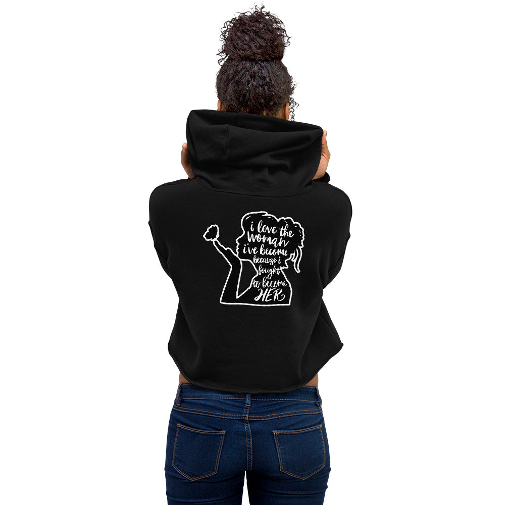 The Fighter Womens Crop Hoodie