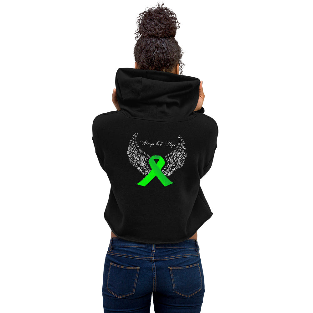 Wings Of Hope Womens Crop Hoodie