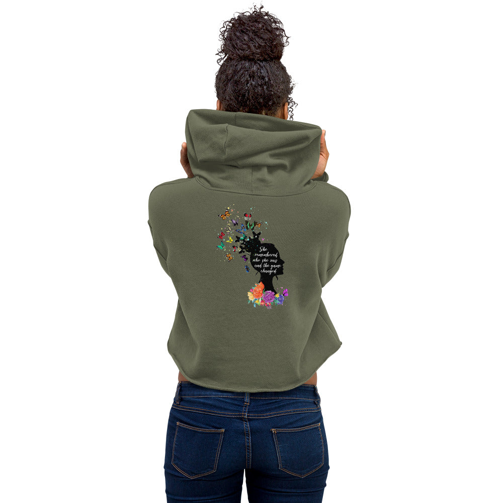 Believe In Yourself Womens Crop Hoodie