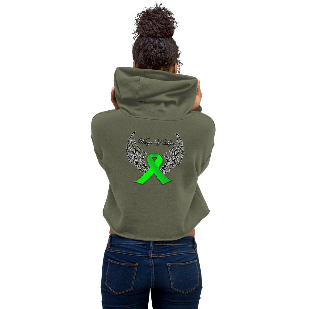 Wings Of Hope Womens Crop Hoodie