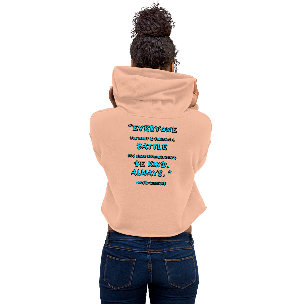 Be Kind, Always Womens Crop Hoodie