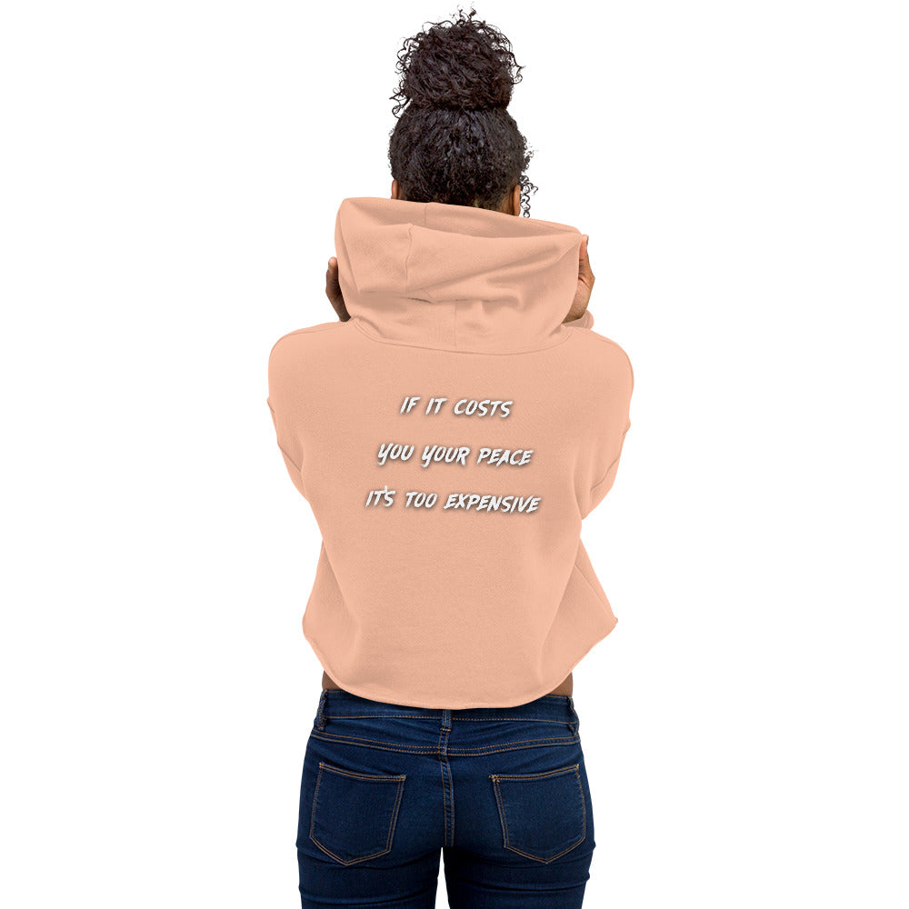 Cost Of Peace Womens Crop Hoodie