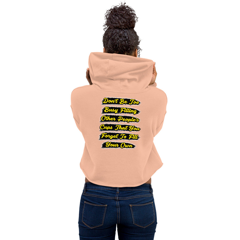 Fill Your Cup Womens Crop Hoodie