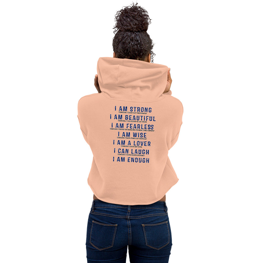 I Am Enough Womens Crop Hoodie