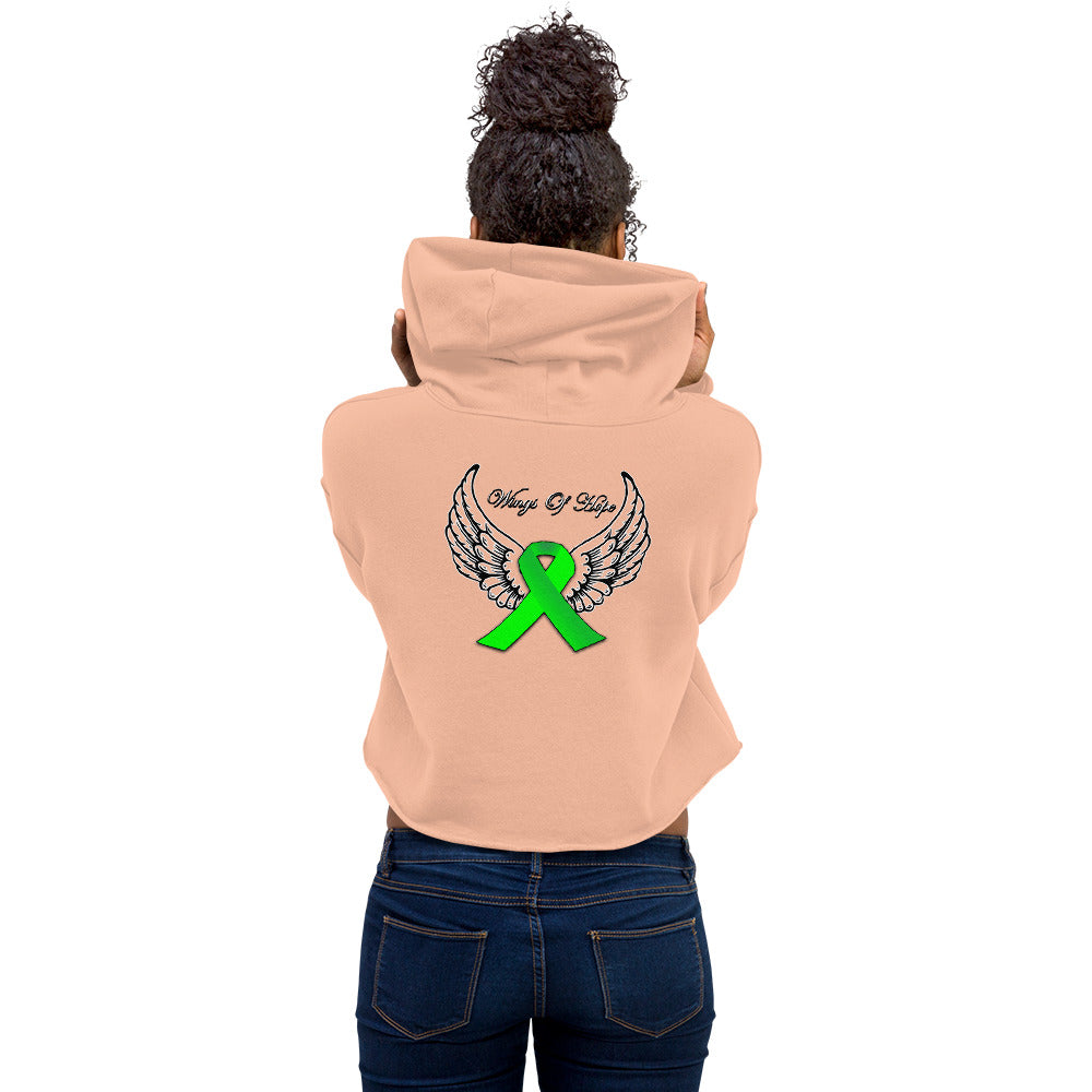 Wings Of Hope Womens Crop Hoodie