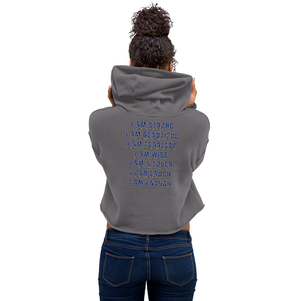 I Am Enough Womens Crop Hoodie