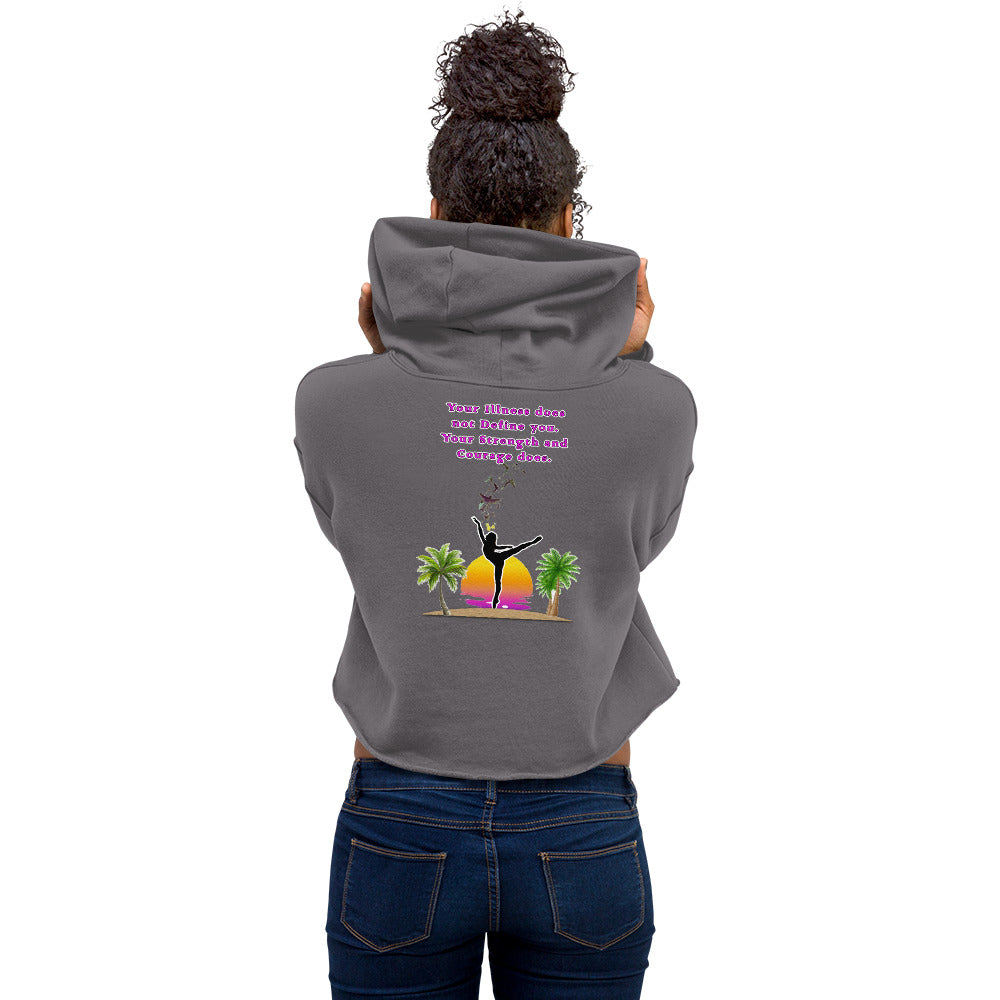 Illness and Strength Womens Crop Hoodie