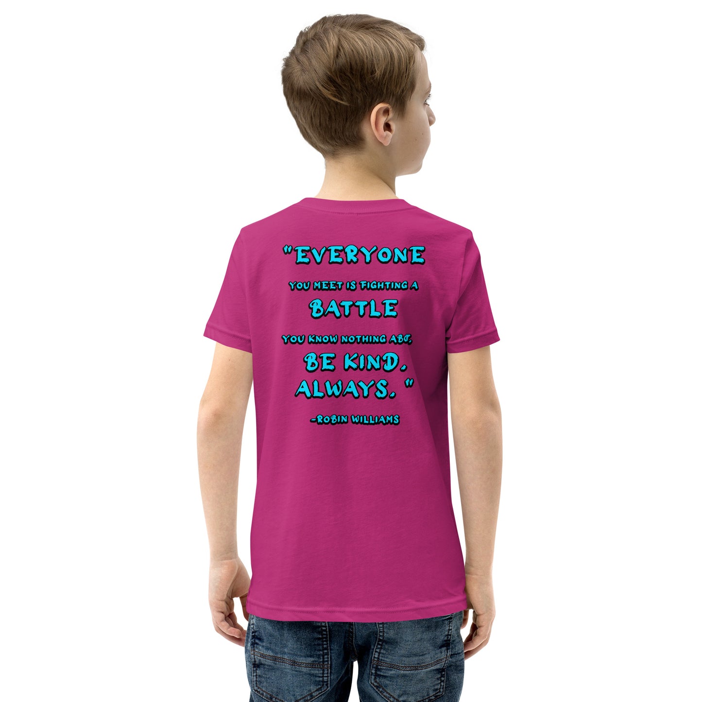 Be Kind, Always - Robin Williams Youth Short Sleeve T-Shirt